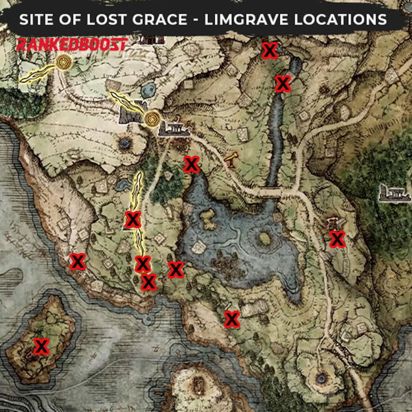 elden ring sites of grace map