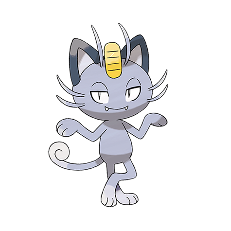Official artwork of Meowth Alola