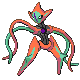 Official artwork of Deoxys (Attack Forme) HeartGold & SoulSilver