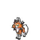 Official artwork of Lycanroc Dusk