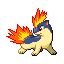 Official artwork of Quilava FireRed & LeafGreen