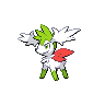 Official artwork of Shaymin (Sky Forme) Black & White