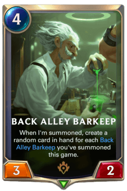 Back Alley Barkeep Back Alley Barkeep Legends of Runeterra