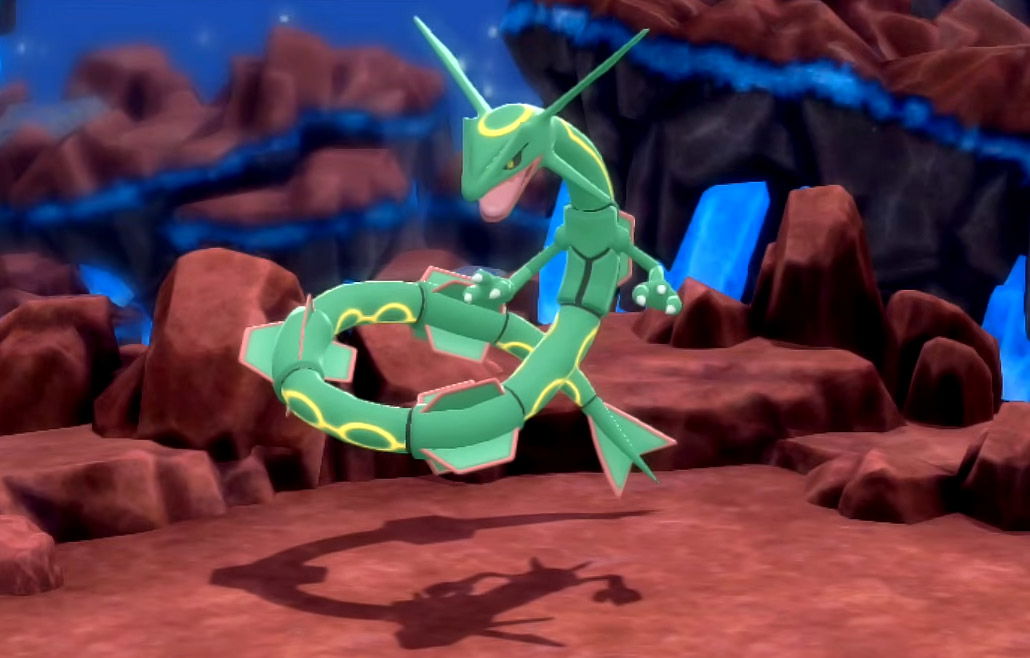 Shiny Legendary Rayquaza / Pokémon Brilliant Diamond and