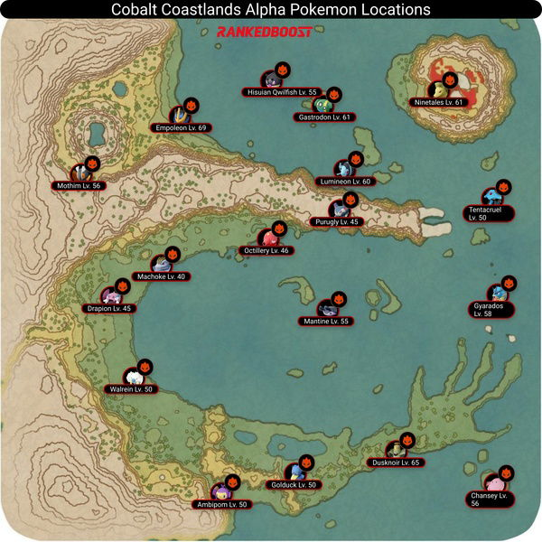 Pokemon locations. Pokemon Cobalt Coastlands. Покемон Альфа. Карта покемона toxtricity 130. Палворлд все виды.