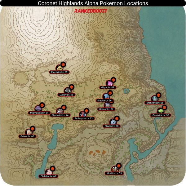 Pokemon Legends Arceus Map Locations List