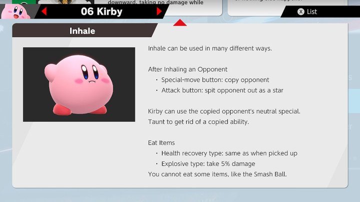 SSBU Kirby Moves