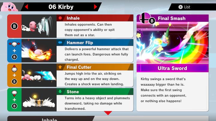 Kirby Super Smash Bros Ultimate | Unlock, Stats, Moves