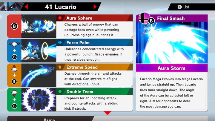 mega lucario super smash bros