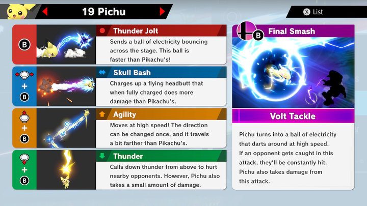 pichu smash ultimate frame data