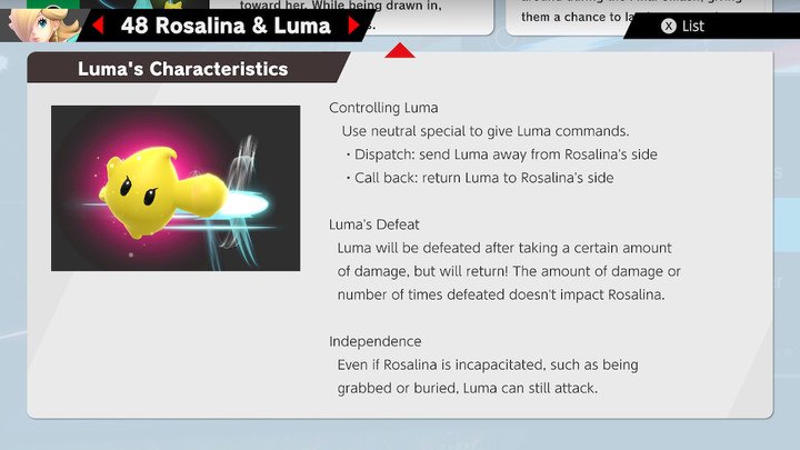 SSBU Rosalina & Luma Moves