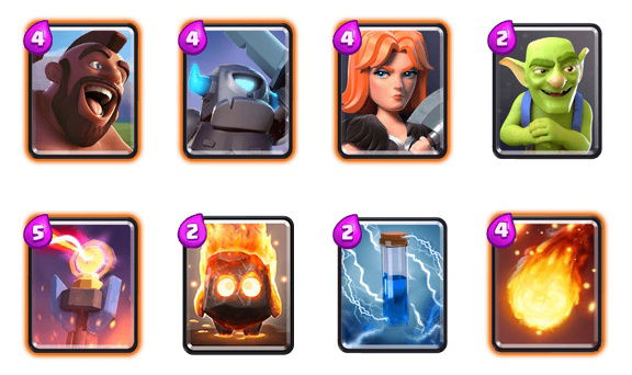 good clash royale decks arena 6