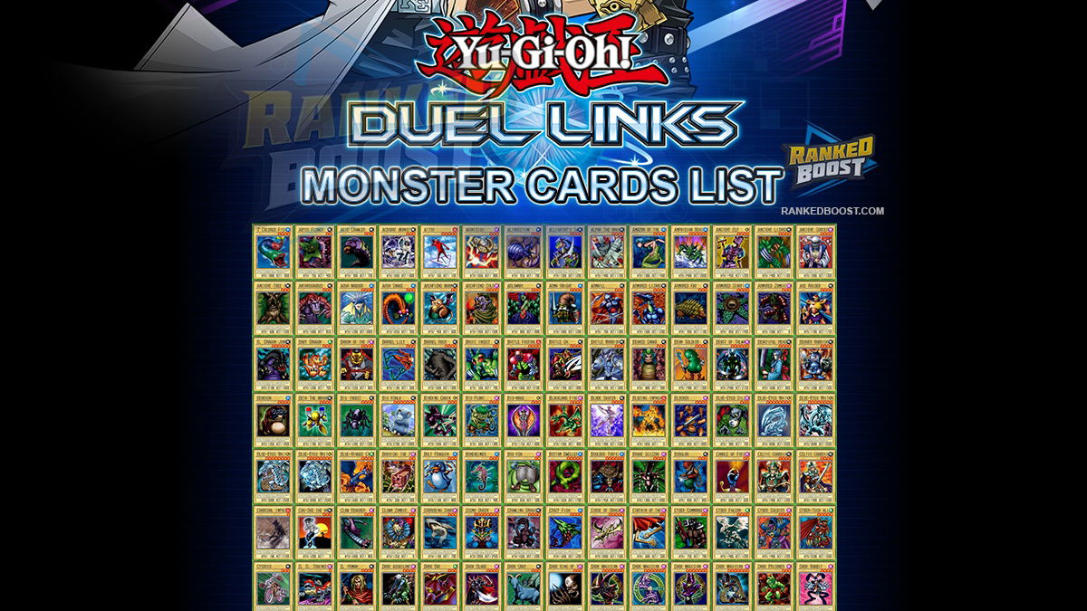 Yu Gi Oh Duel Links Monster Card List All Monster Cards In