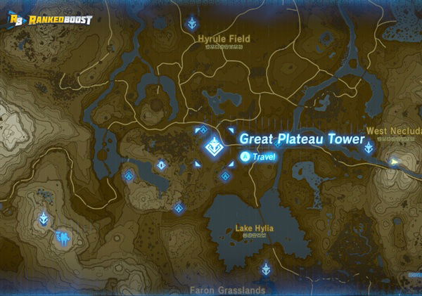 legend of zelda breath of the wild great plateau interactive map