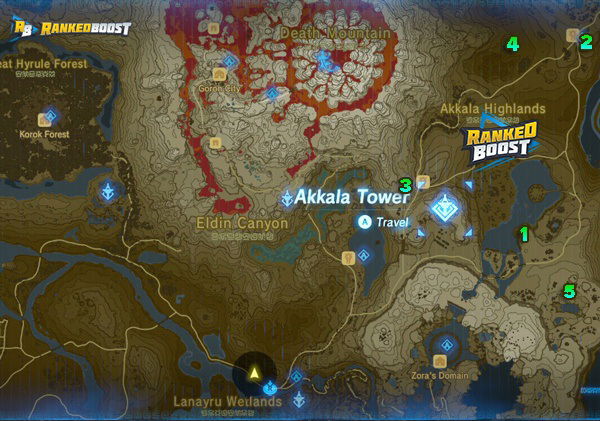 zelda breath of the wild mt hyrule shrine locations