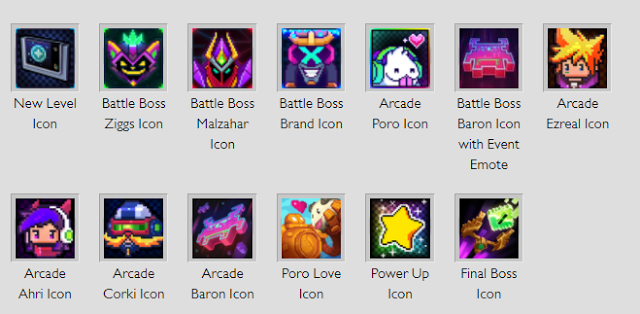 League of Legends Arcade Icons