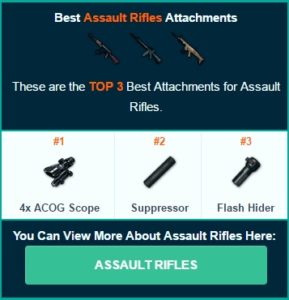 PlayerUnknown’s Battlegrounds Attachments List