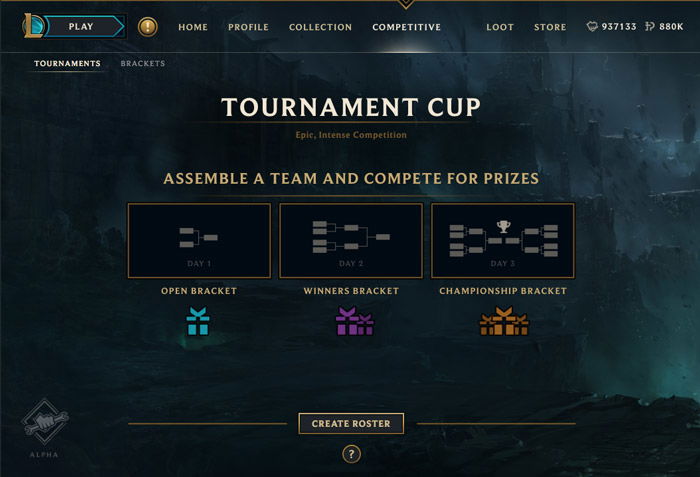 League of legends tournament maker