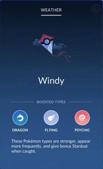 Pokemon Go Weather Chart Increased Spawn Rate And Bonus Stardust