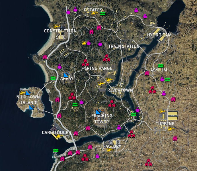 Call Of Duty Black Ops 4 Map Locations Blackout Battle Royale