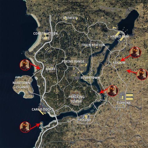 Call of Duty Black Ops 4 Zombie Locations In Blackout