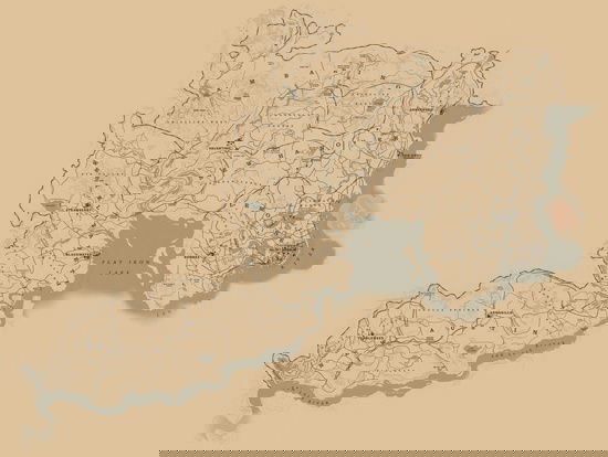 Large detailed map of Red Dead Redemption World, Games, Mapsland